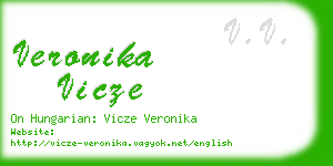 veronika vicze business card